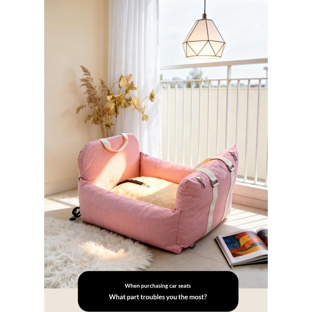 Pet car safety seat, secure rides – alternate view