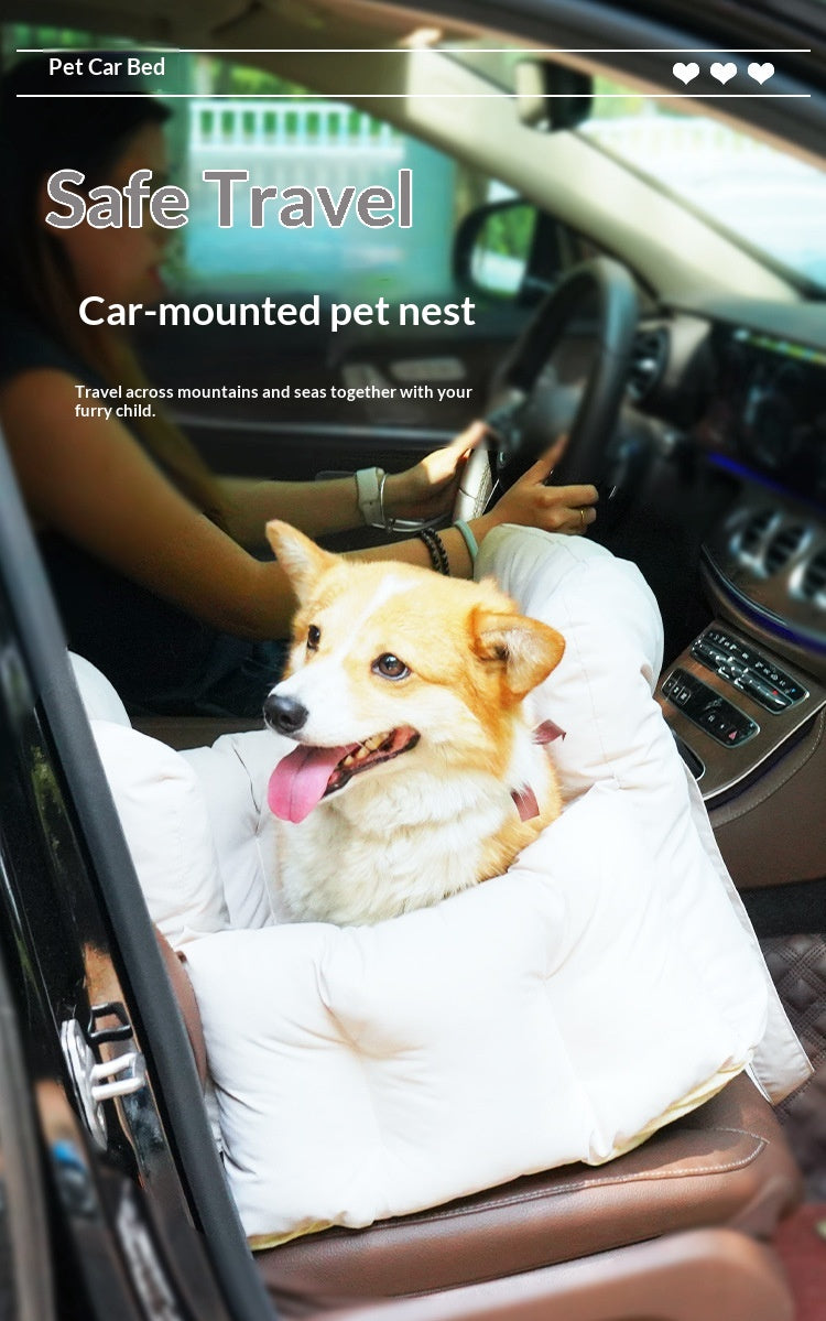 Waterproof portable pet car seat bed – alternate view
