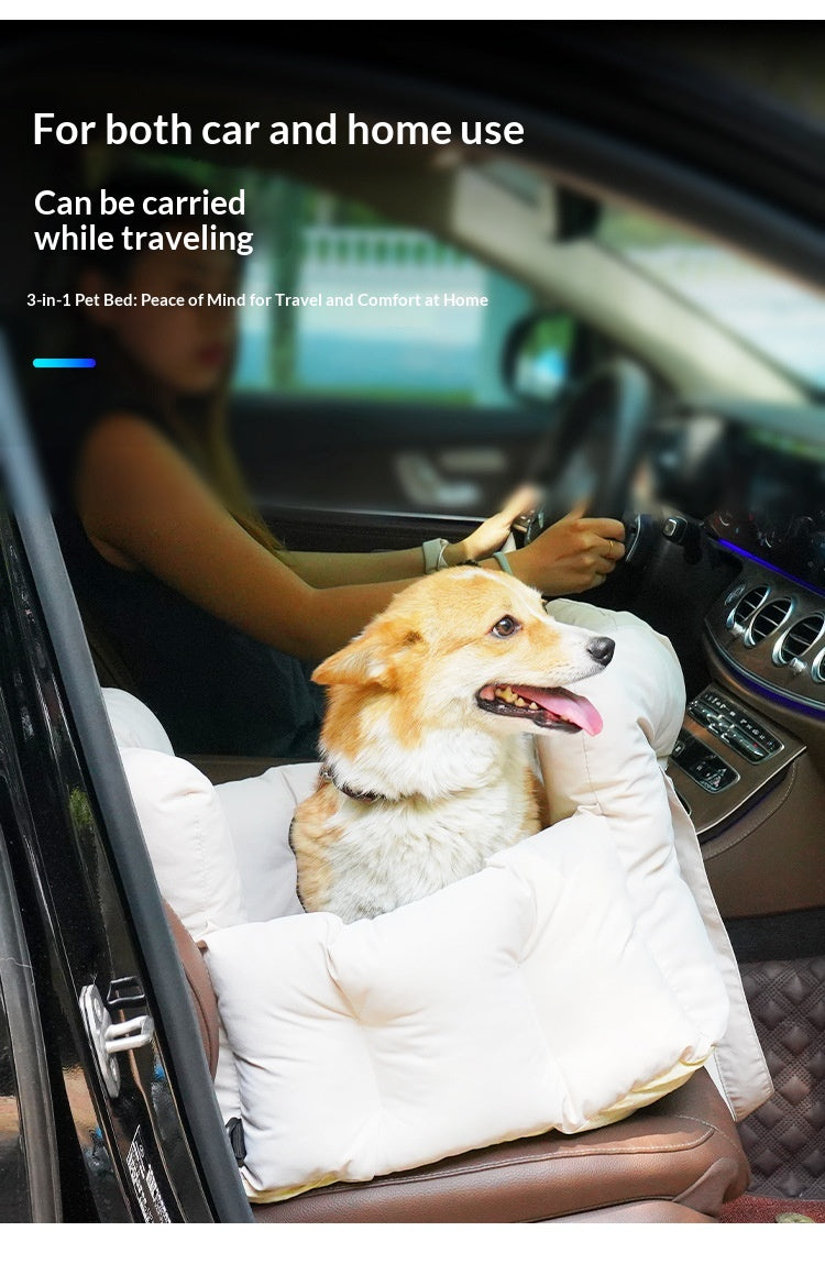 Waterproof portable pet car seat bed – alternate view