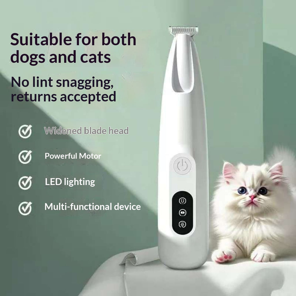 Quiet low-vibration pet grooming trimmer for cats and dogs