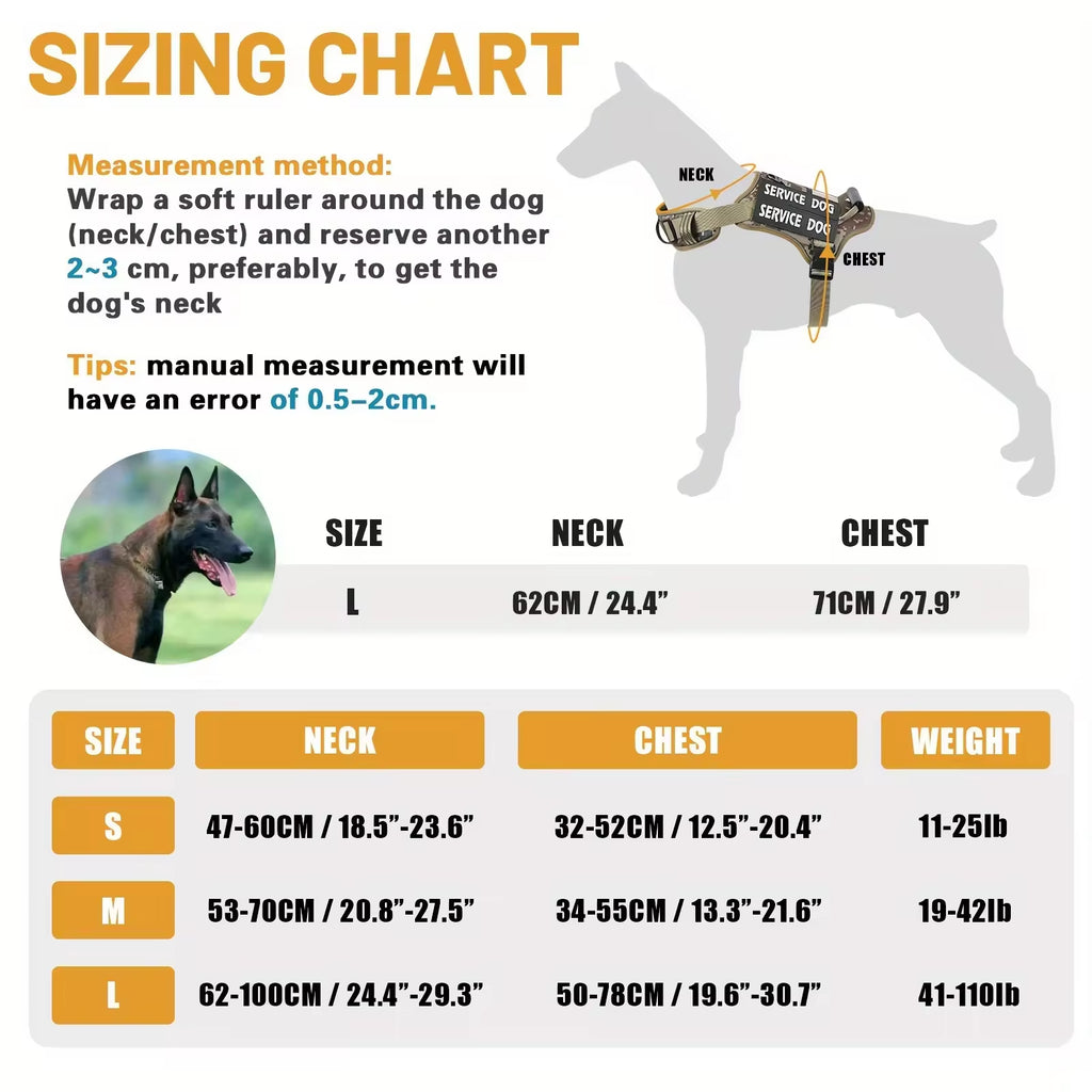 Tactical no-pull dog harness, handle & reflective – alternate view