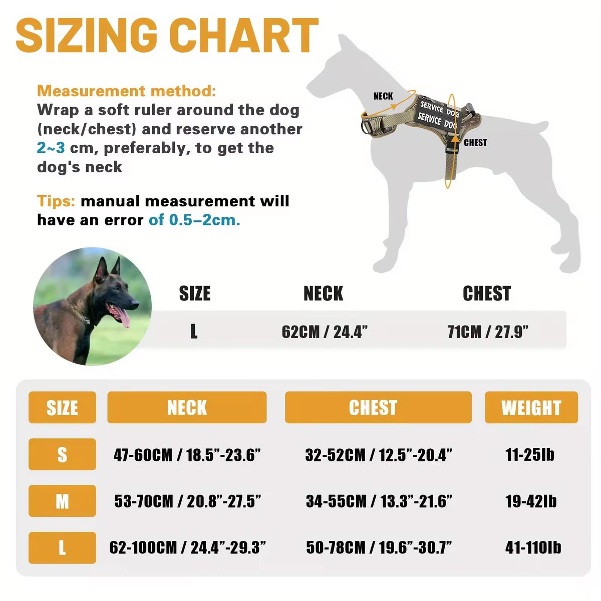 Tactical no-pull dog harness, handle & reflective – alternate view