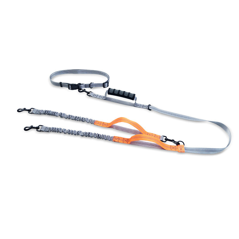 Reflective pull dog leash, hands-free walks – alternate view