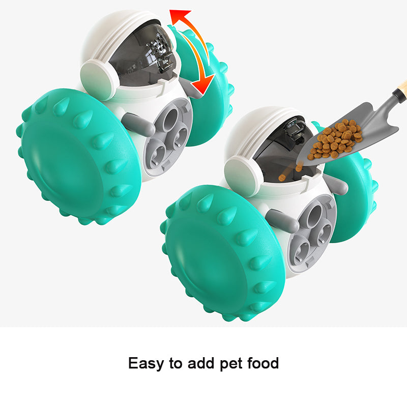 Treat leaking tumbler toy, dog puzzle dispenser – alternate view