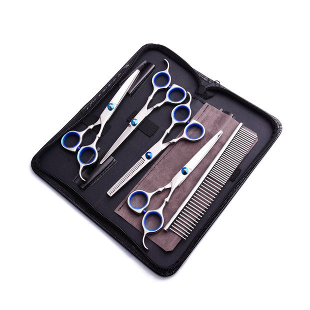 Pet grooming scissors, single pair or 6-Piece set – alternate view
