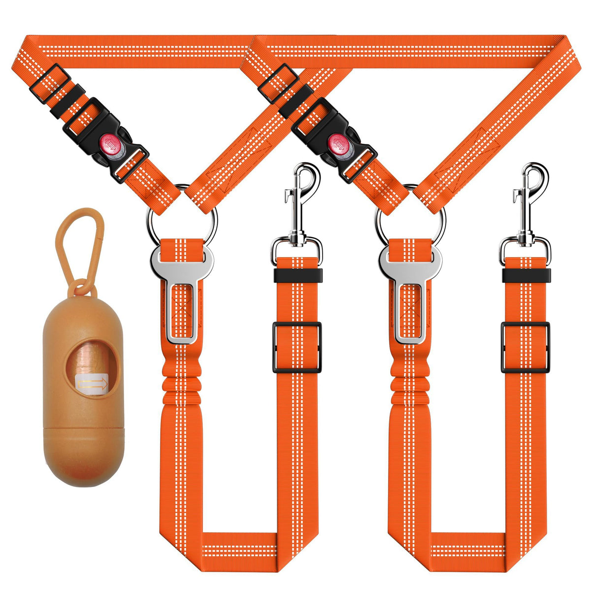 Retractable dog car seat belt 3-pack – alternate view