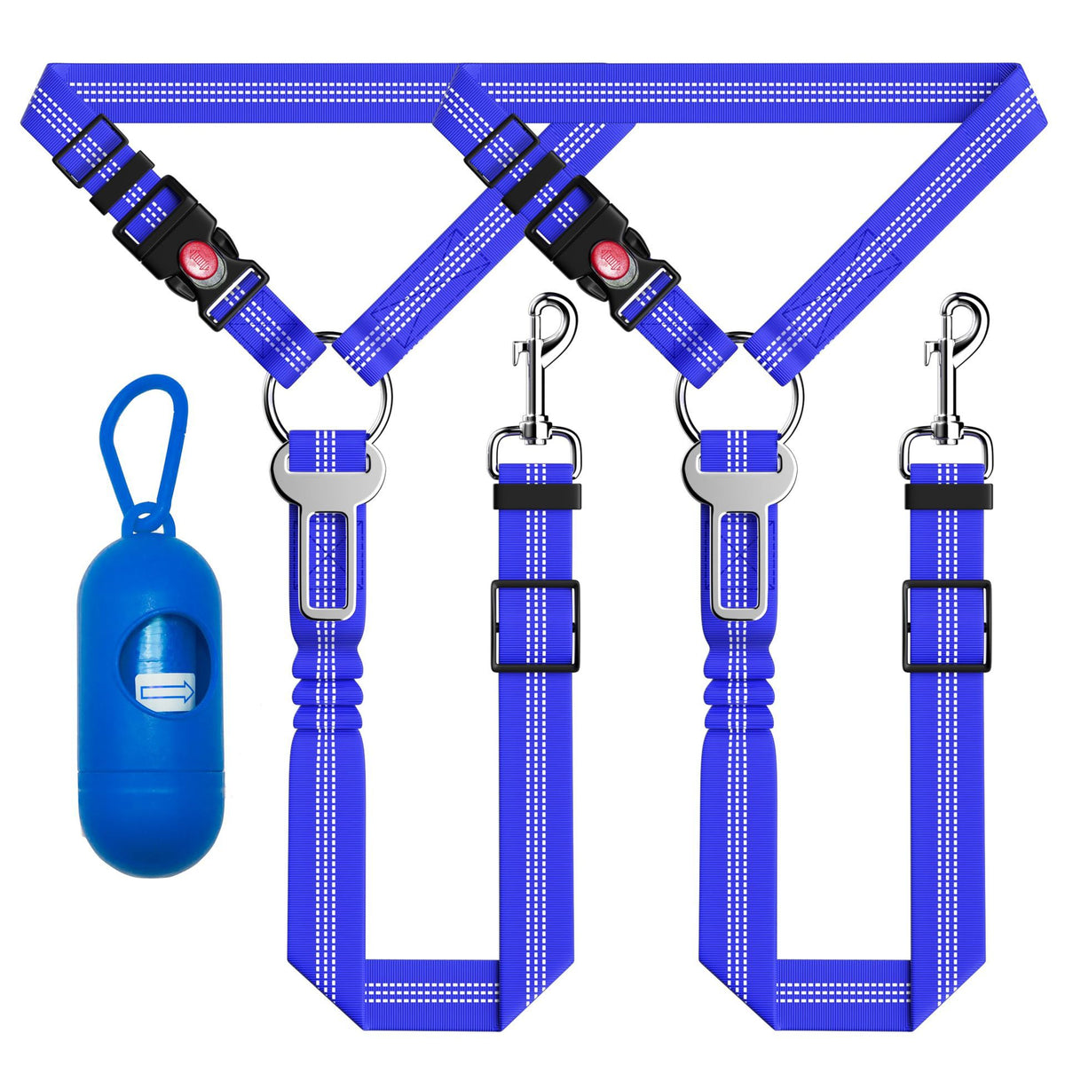 Retractable dog car seat belt 3-pack – alternate view