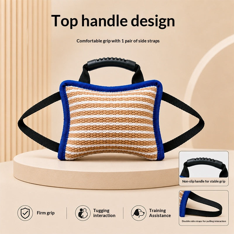 Jute bite cushion & roll for dog training – alternate view
