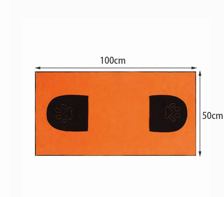 Pet absorbent bath towel, fast drying – alternate view