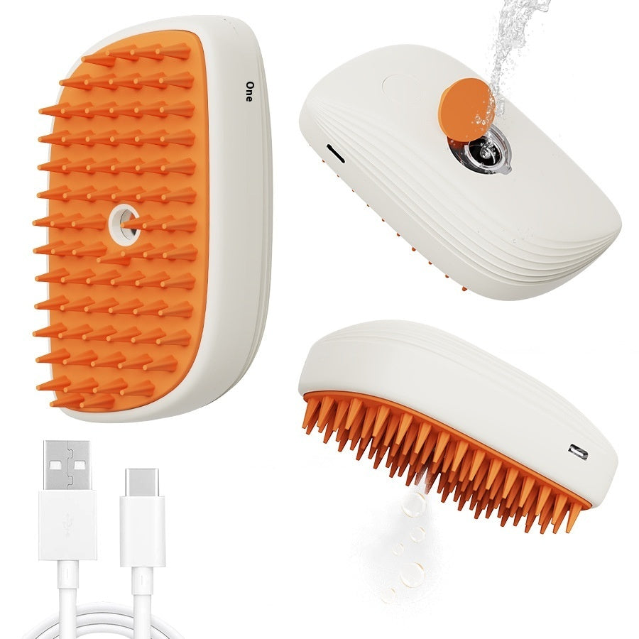 USB rechargeable steam comb, cordless cat grooming – alternate view