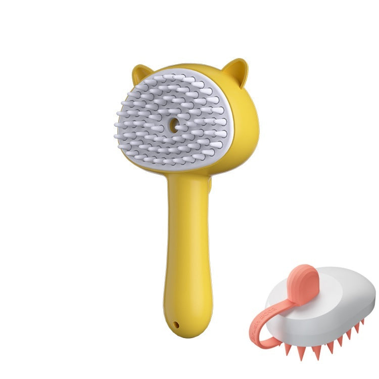 Rechargeable mist slicker brush, self-cleaning – alternate view