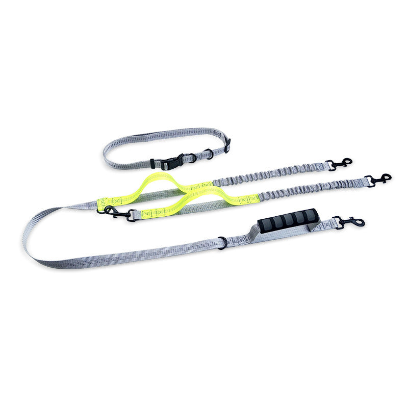 Reflective pull dog leash, hands-free walks – alternate view