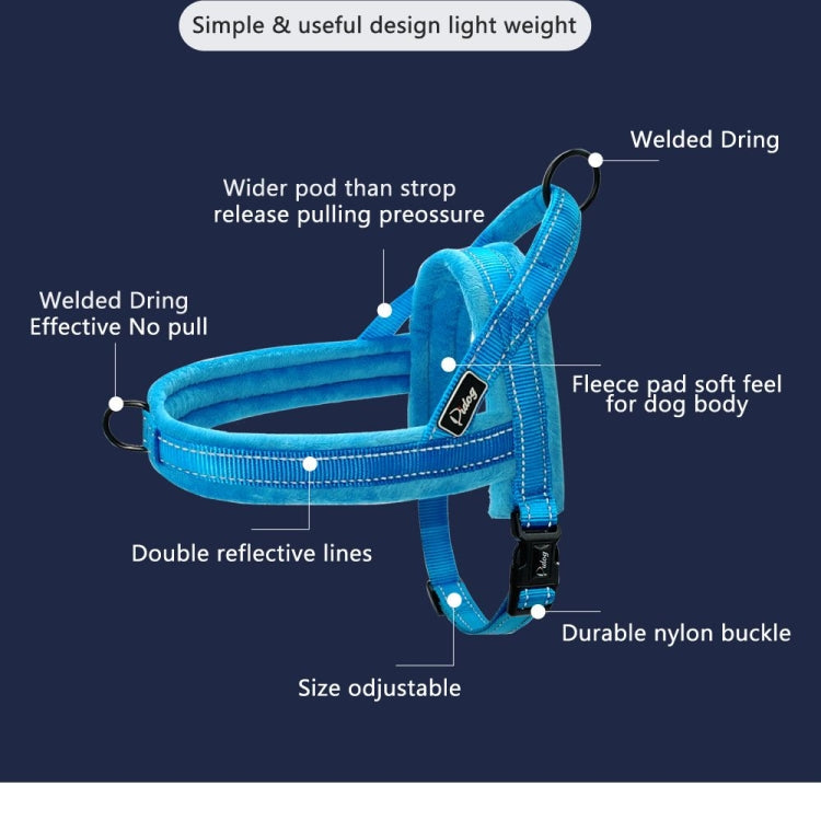 No-pull harness for large dogs, padded vest – alternate view