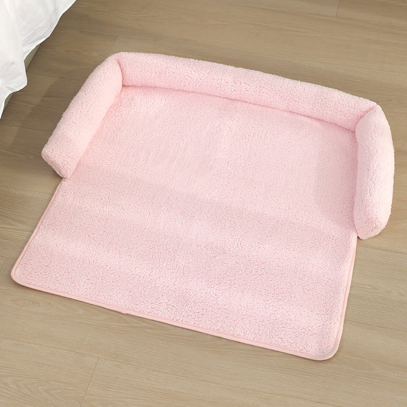 Plush pet throw pillow, sofa-ready cat & dog bed – alternate view