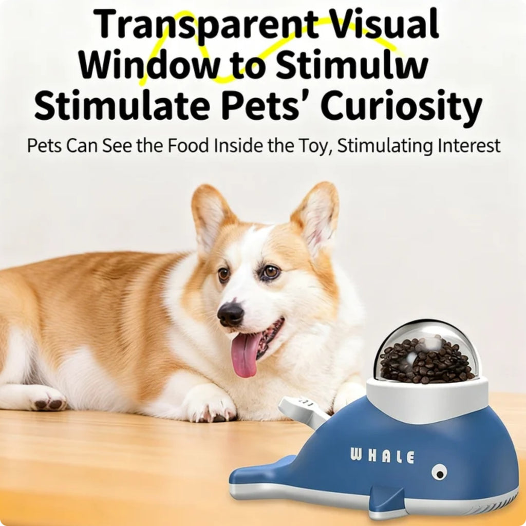 Whale slow feeder toy, IQ training for pets – alternate view
