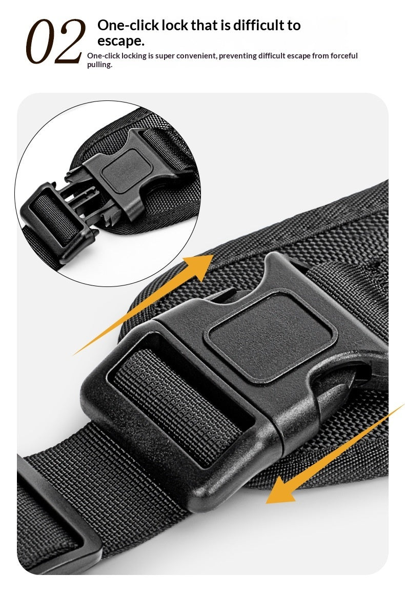 Tactical chest harness with dog leash – alternate view
