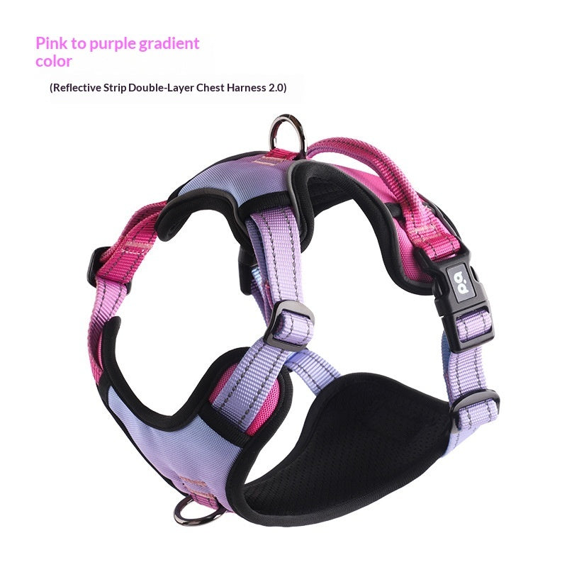 Adjustable reflective dog harness, padded comfort – alternate view