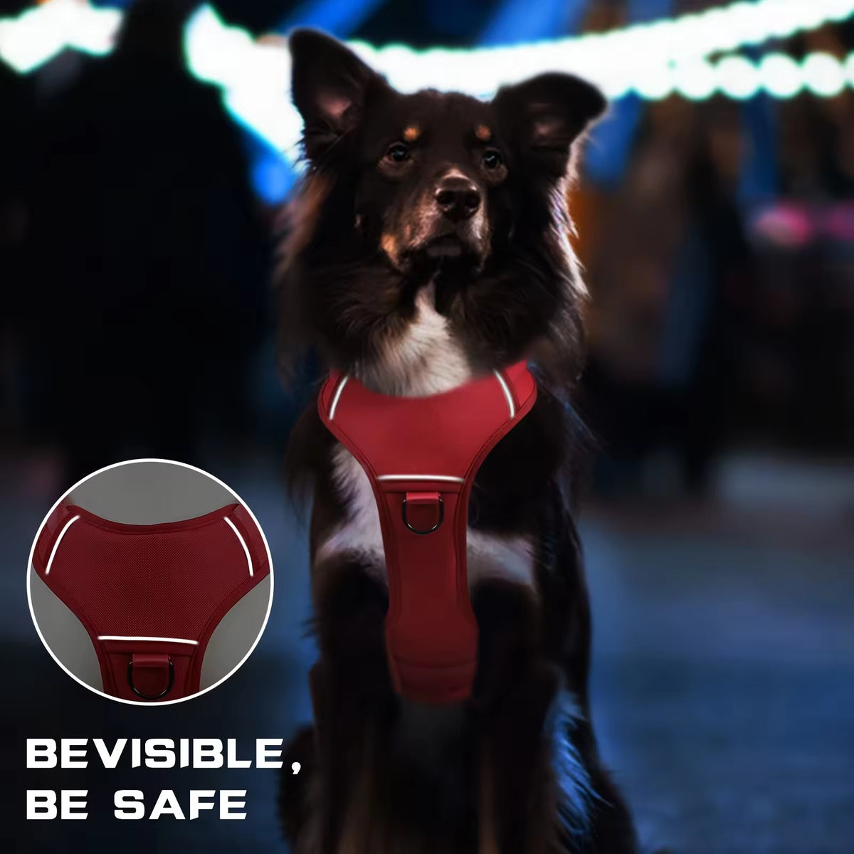 Tactical service dog harness, dual handle – alternate view