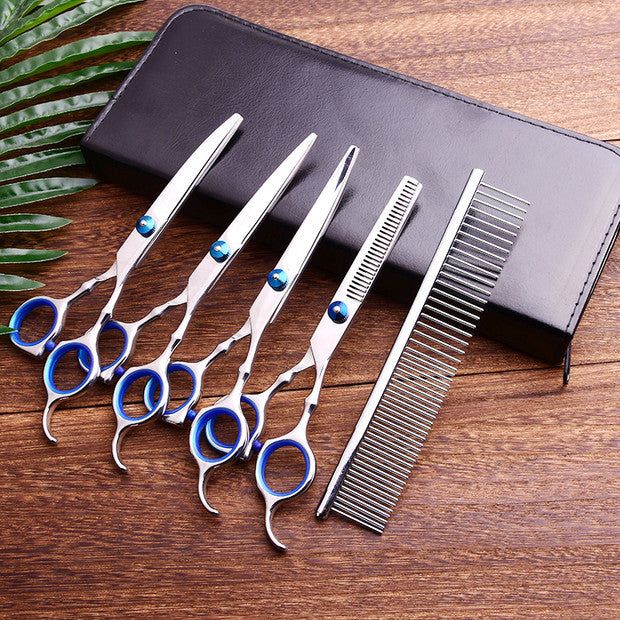 Pet grooming scissors, single pair or 6-Piece set – alternate view