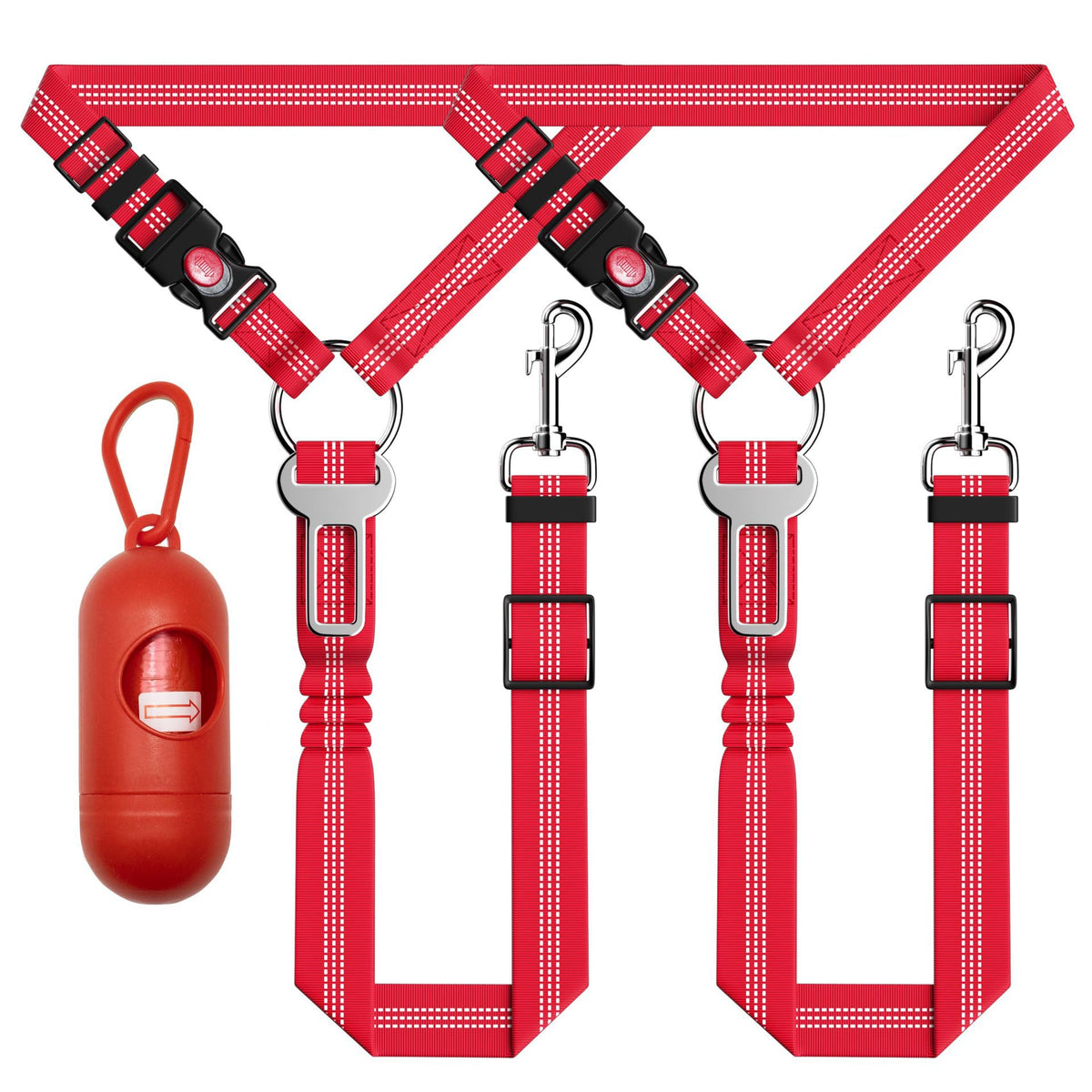 Retractable dog car seat belt 3-pack – alternate view
