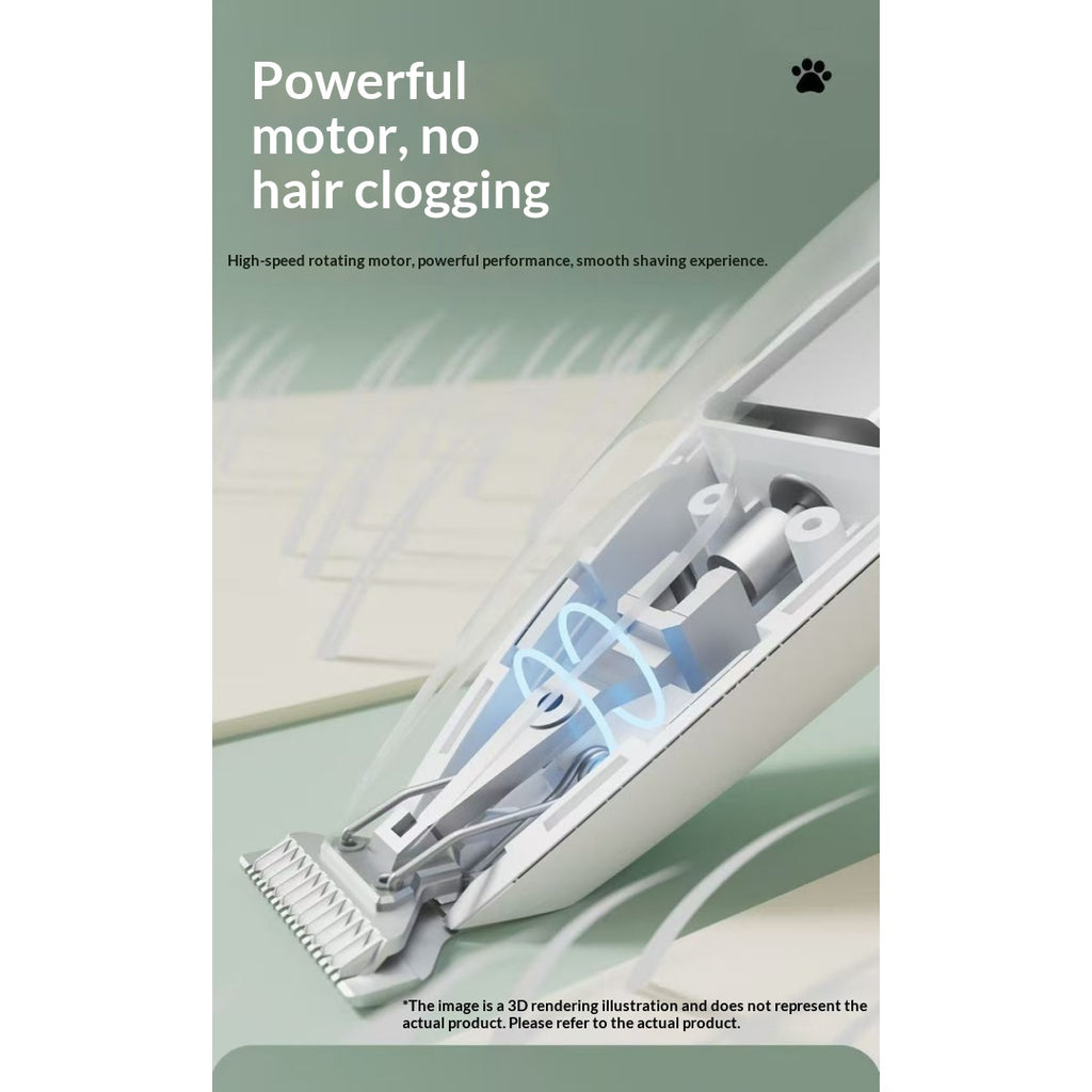 Quiet pet trimmer, low-vibration grooming tool – alternate view