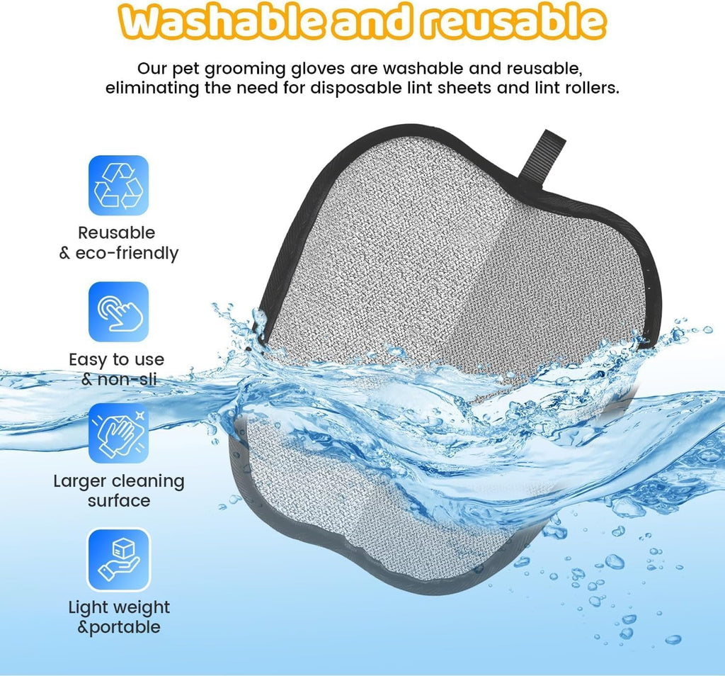 Reusable pet hair remover glove – alternate view