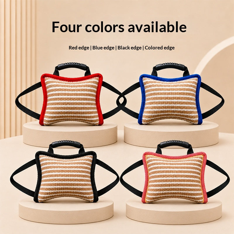 Jute bite cushion & roll for dog training – alternate view