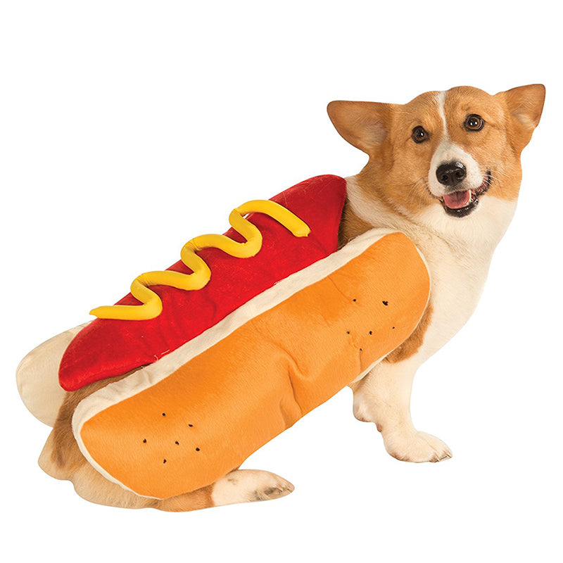 Hot dog costume for pets, Halloween pun