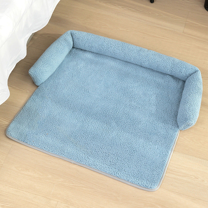 Plush pet throw pillow, sofa-ready cat & dog bed – alternate view