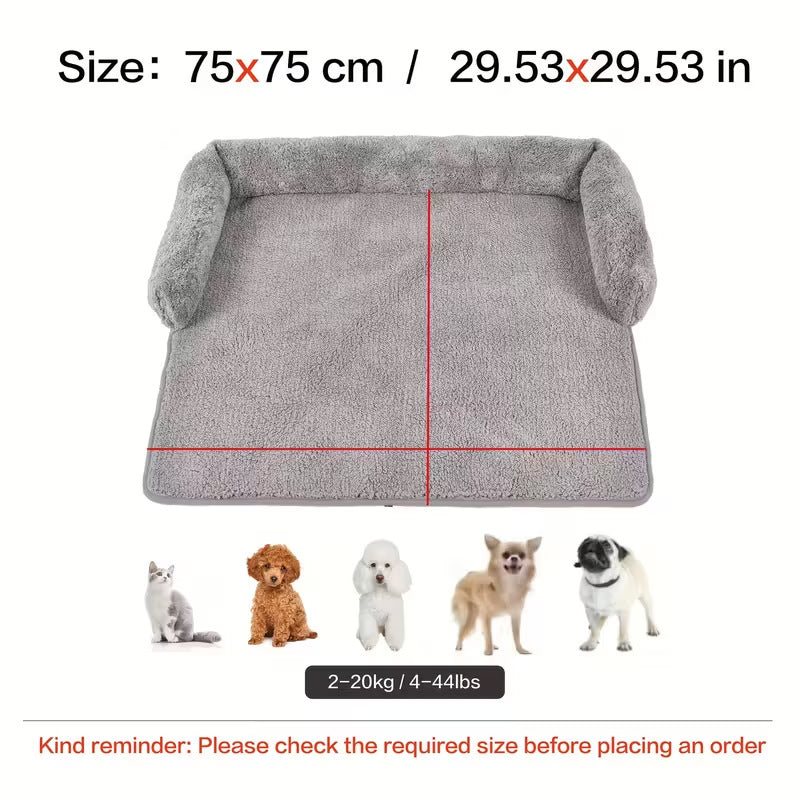 Plush pet throw pillow, sofa-ready cat & dog bed – alternate view