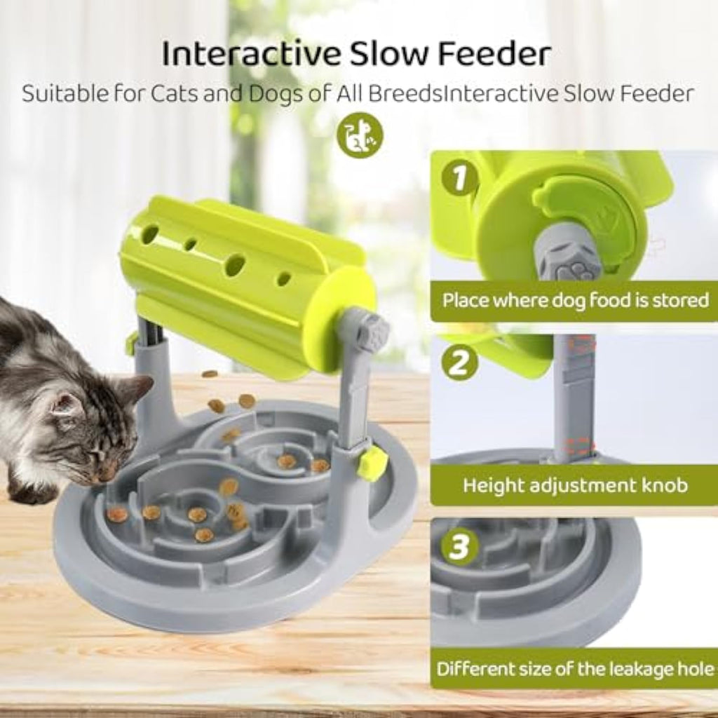 Adjustable puzzle feeder, slow feeding dog bowl – alternate view