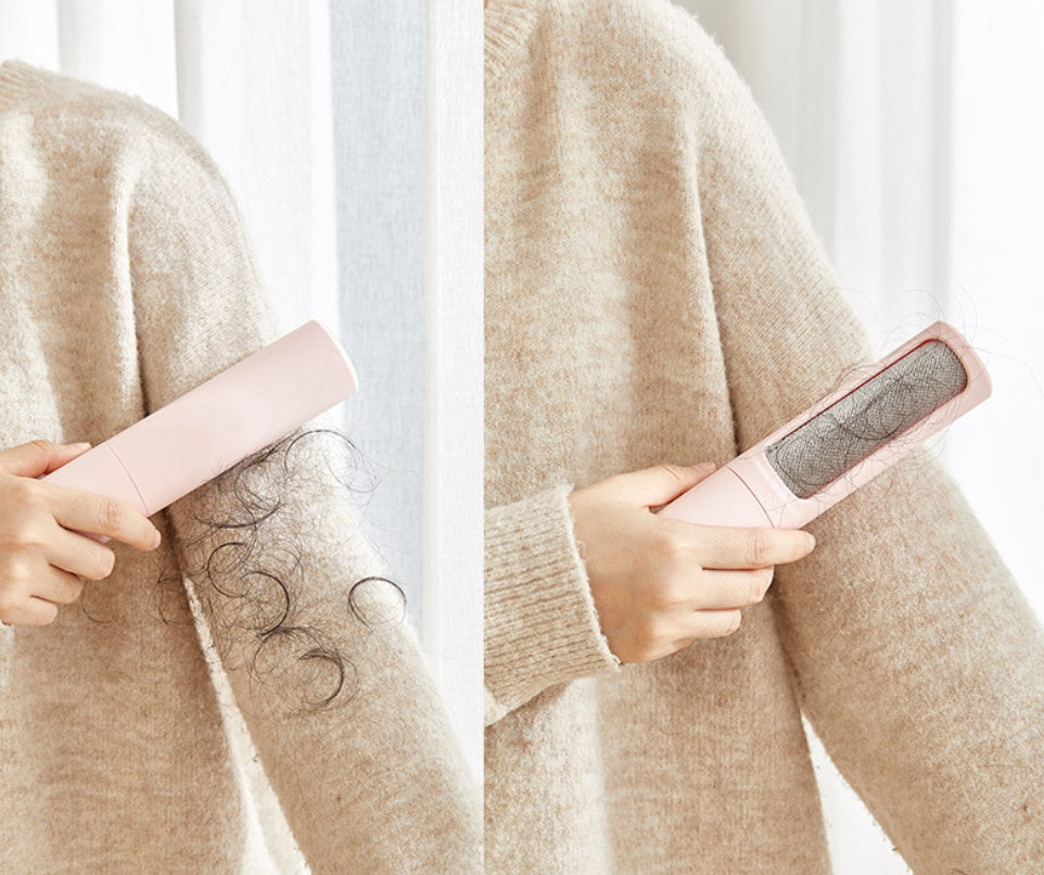 Electrostatic rotating pet hair brush