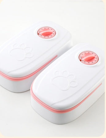 Automatic pet feeder, timer & steel bowl – alternate view
