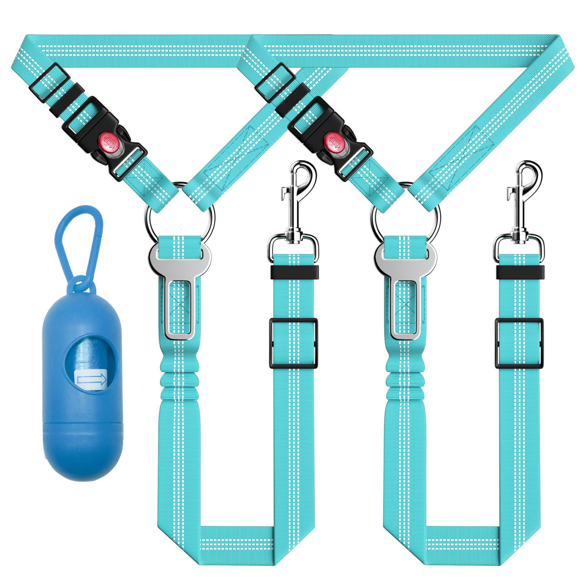 Retractable dog car seat belt 3-pack – alternate view