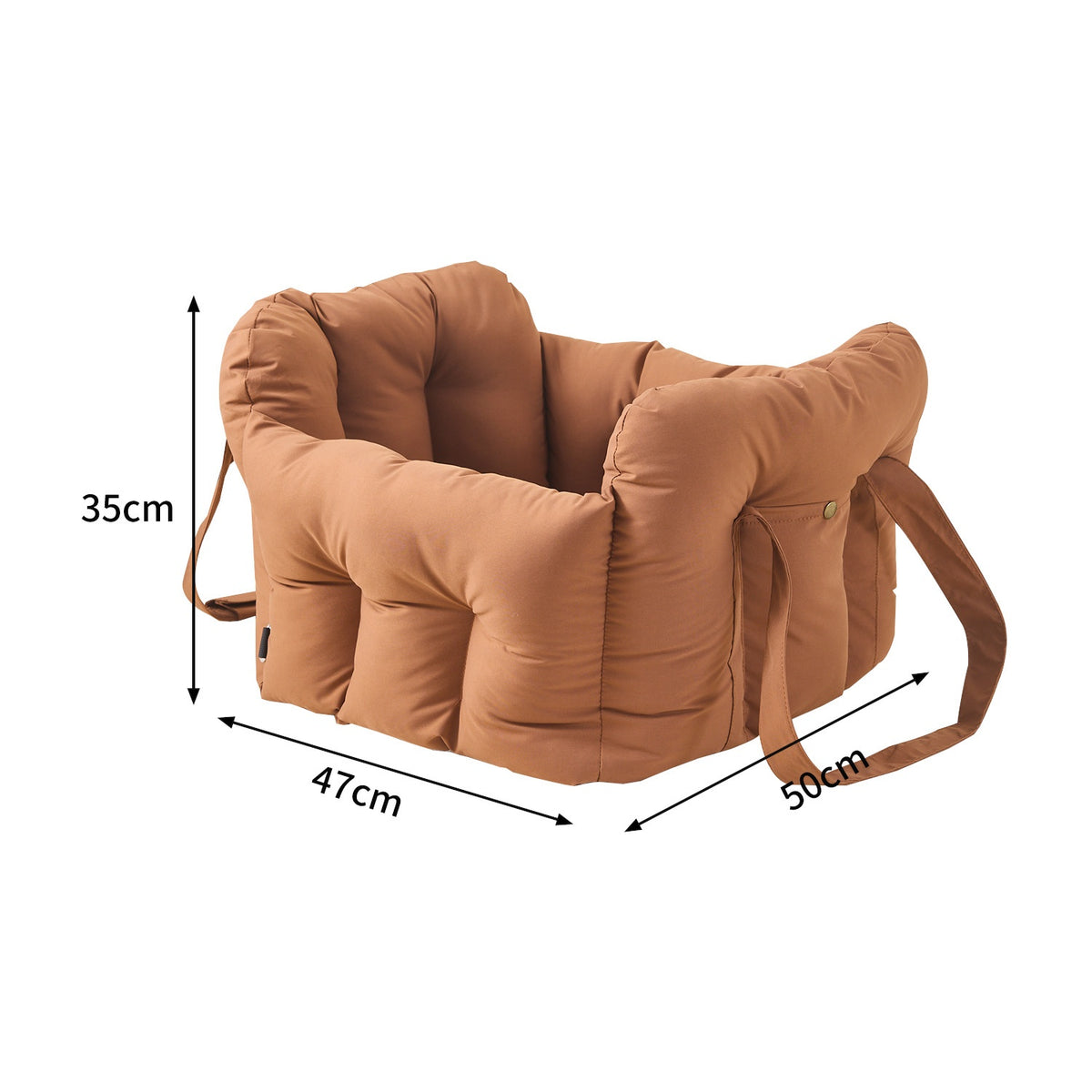 Waterproof portable pet car seat bed – alternate view