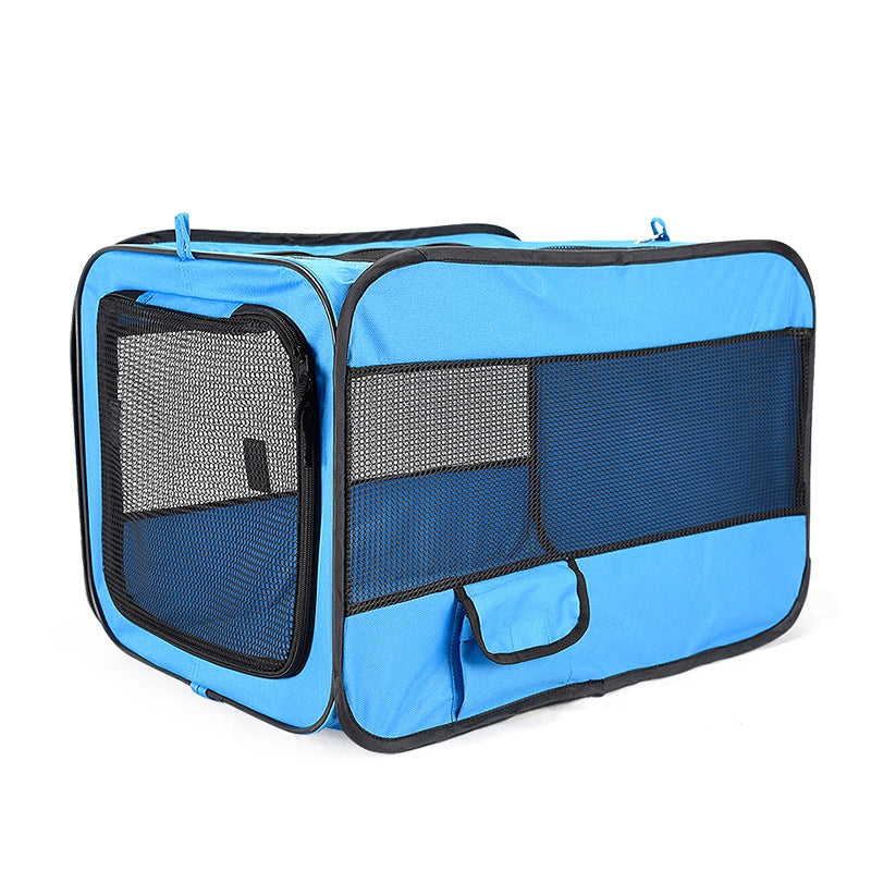 Kennel-style dog car safety seat – alternate view