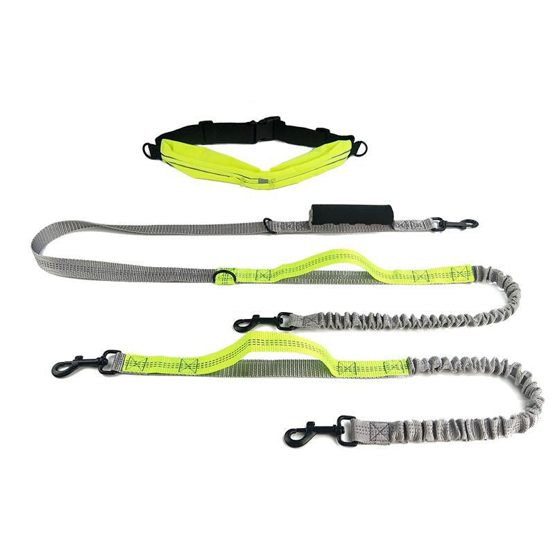 Reflective pull dog leash, hands-free walks – alternate view