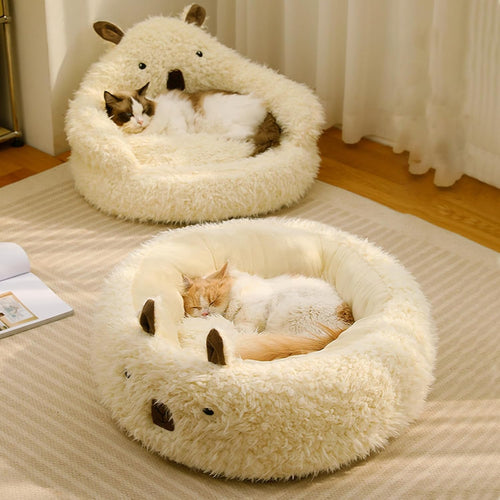 Alpaca plush pet bed, washable, anti-slip – alternate view