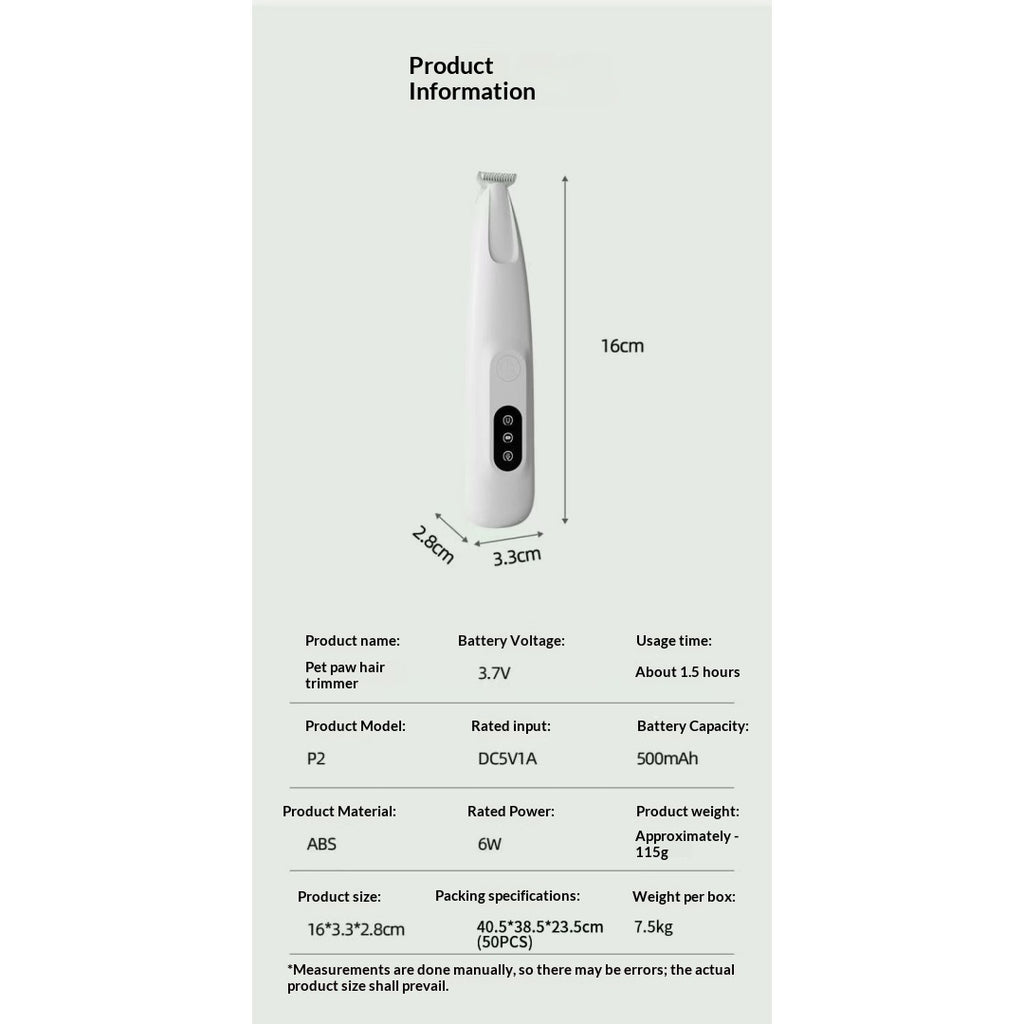 Quiet pet trimmer, low-vibration grooming tool – alternate view