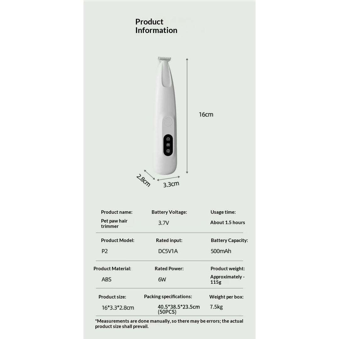 Quiet pet trimmer, low-vibration grooming tool – alternate view