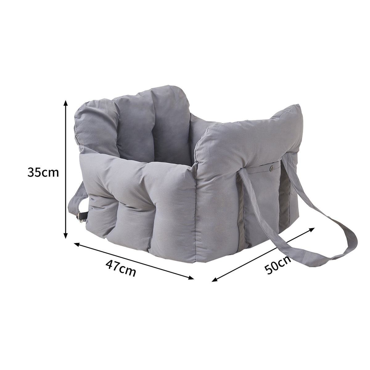 Waterproof portable pet car seat bed – alternate view
