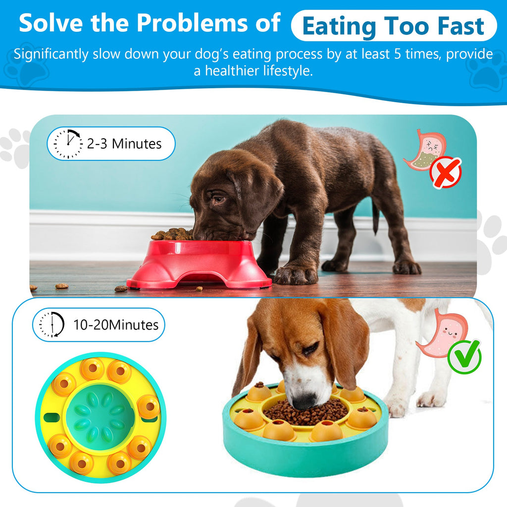 Dog puzzle feeder bowl, slow feeding & IQ toy – alternate view