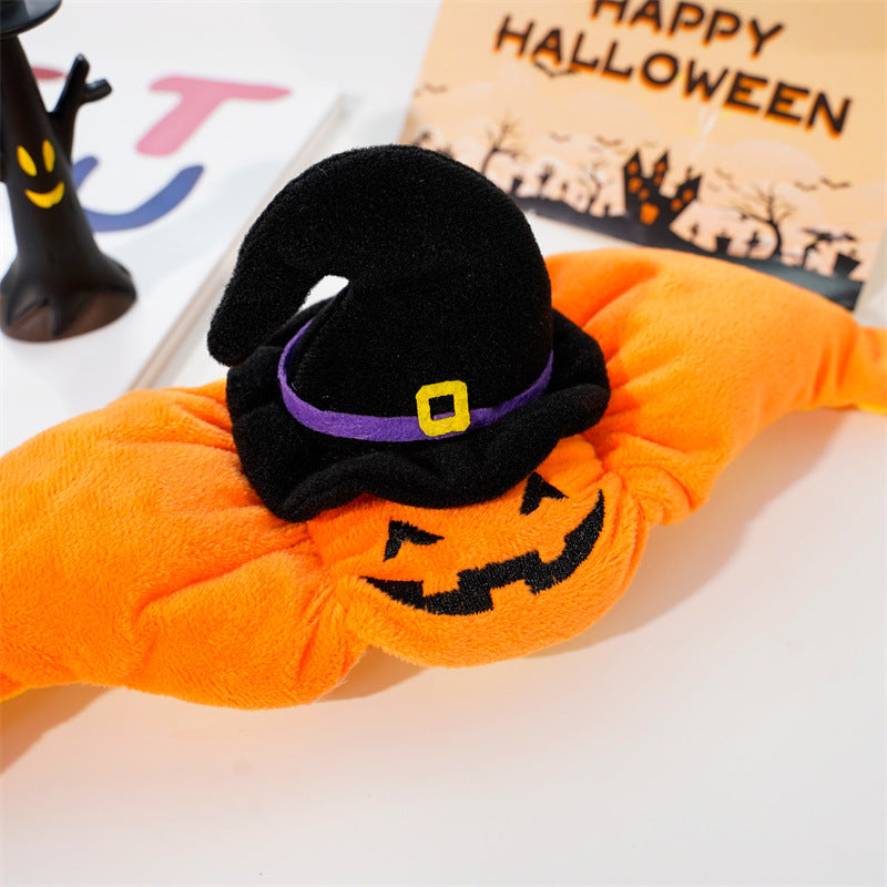 Pumpkin vest harness, pet Halloween costume – alternate view