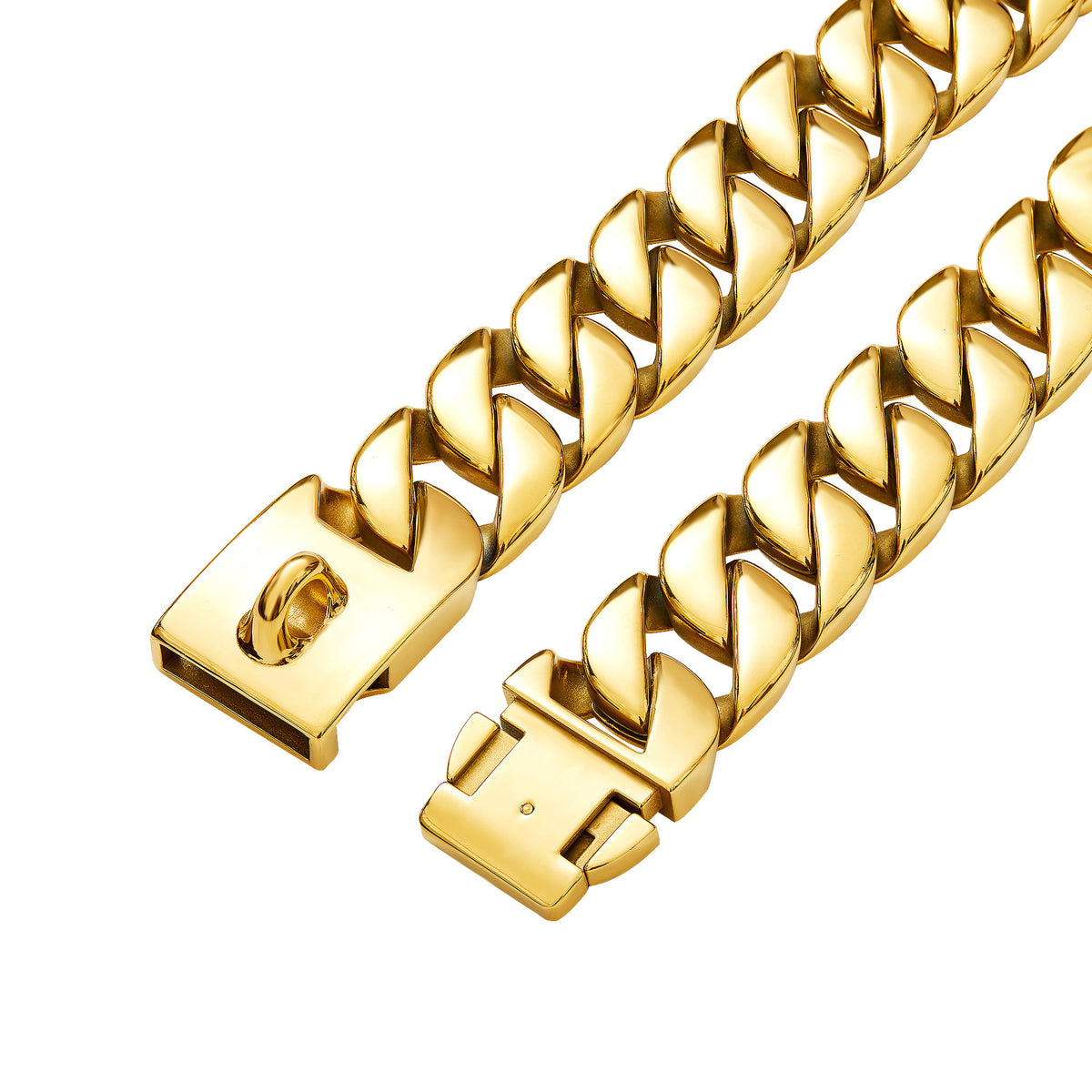 32mm thick stainless steel dog necklace collar – alternate view