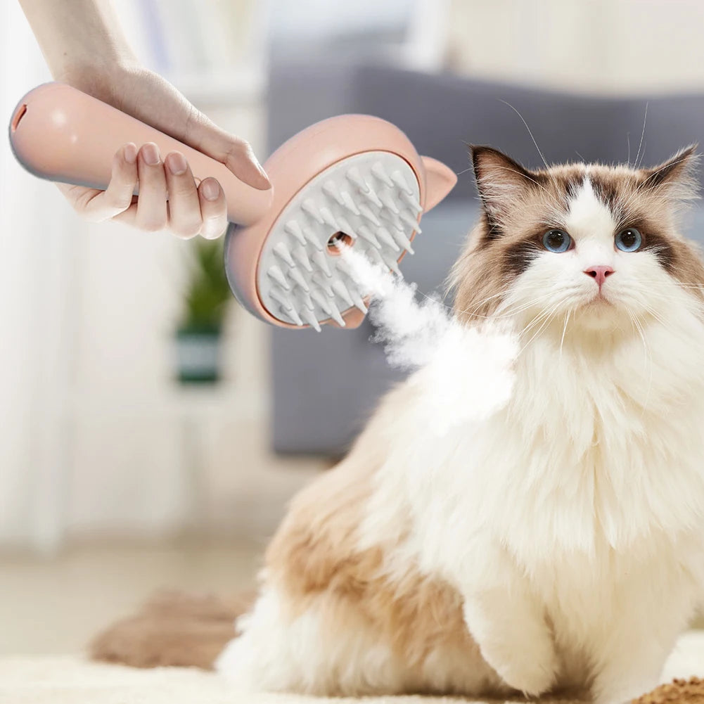 Rechargeable mist slicker brush, self-cleaning – alternate view