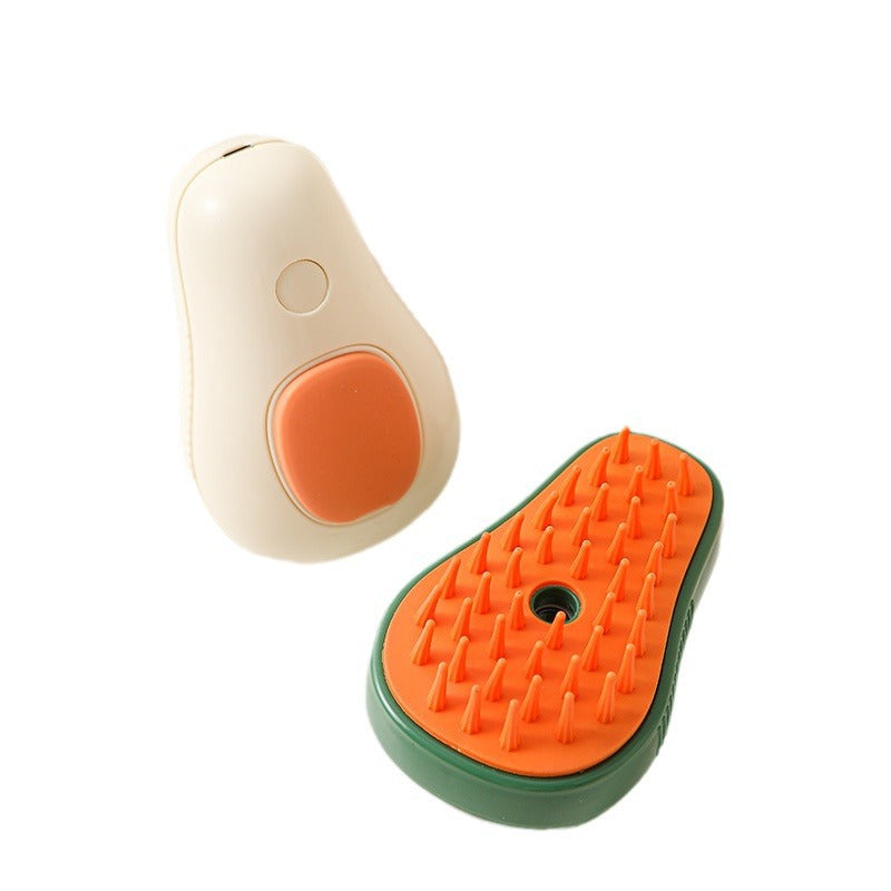 Self-cleaning steam pet brush, cat & dog grooming – alternate view