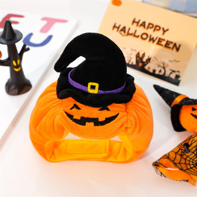 Pumpkin vest harness, pet Halloween costume – alternate view