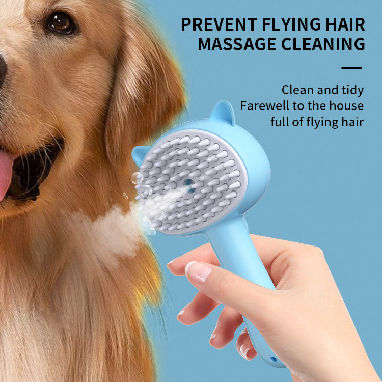 Rechargeable mist slicker brush, self-cleaning – alternate view