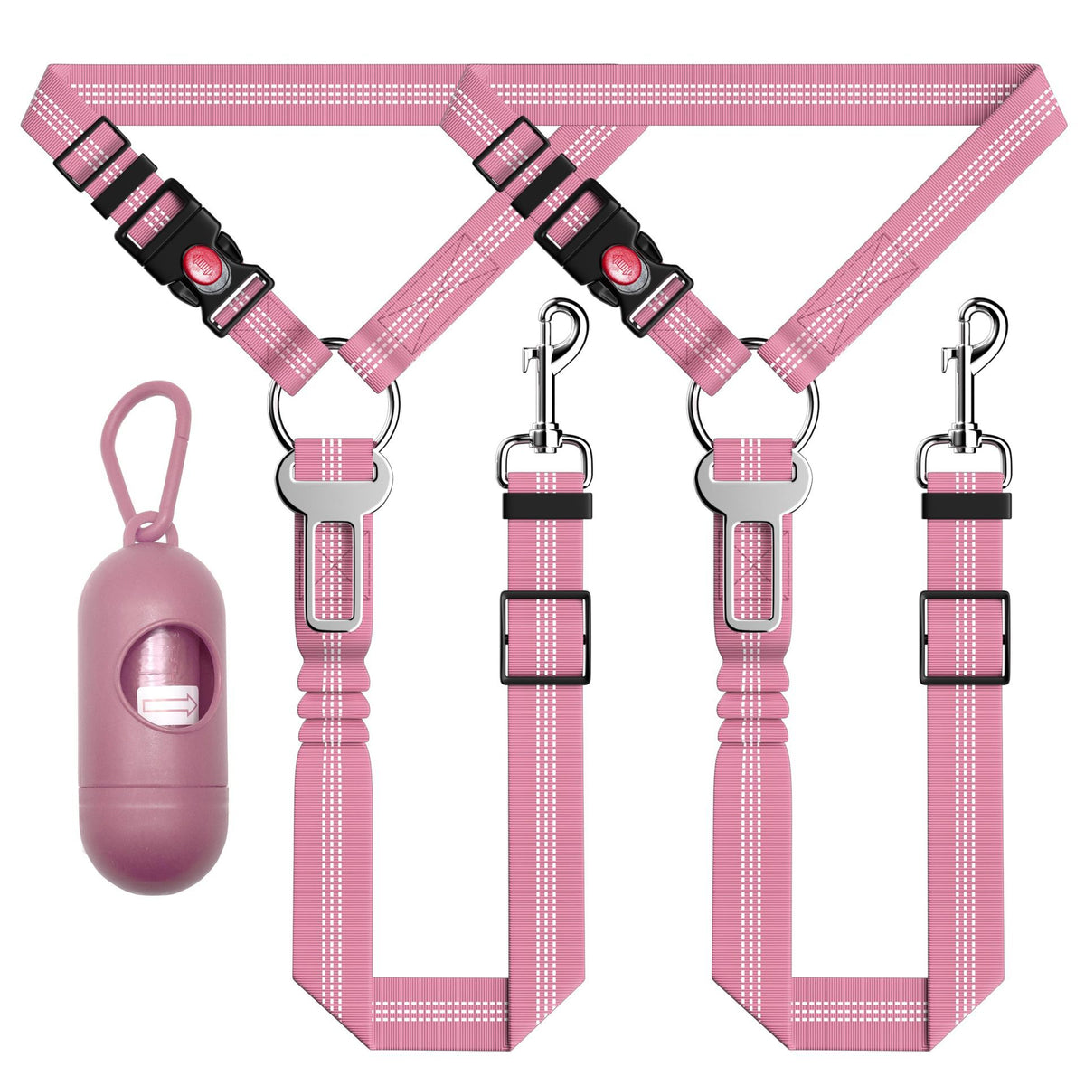 Retractable dog car seat belt 3-pack – alternate view