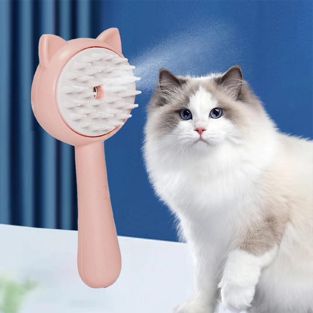 Rechargeable mist slicker brush, self-cleaning – alternate view